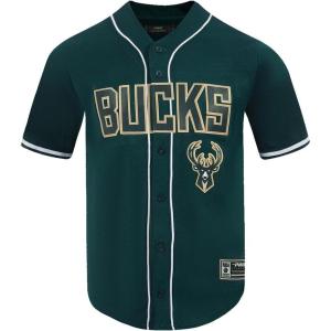 Pro Standard NBA Mens Mens NBA Mesh Button Down Top(Forest Green)