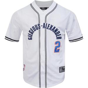 Pro Standard NBA Mens Mens NBA Oklahoma City Thunder Classic Player Mesh Down Top(White)