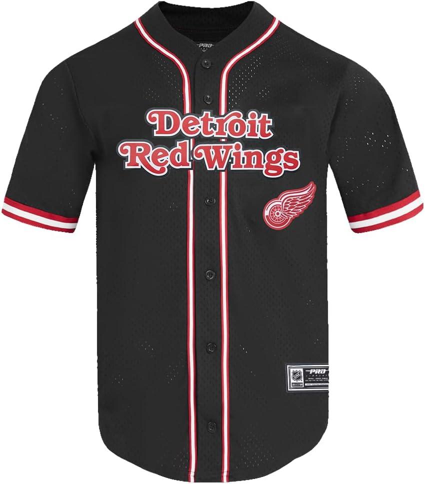 image:imageMens NHL Mesh Button Down TopBlackRed