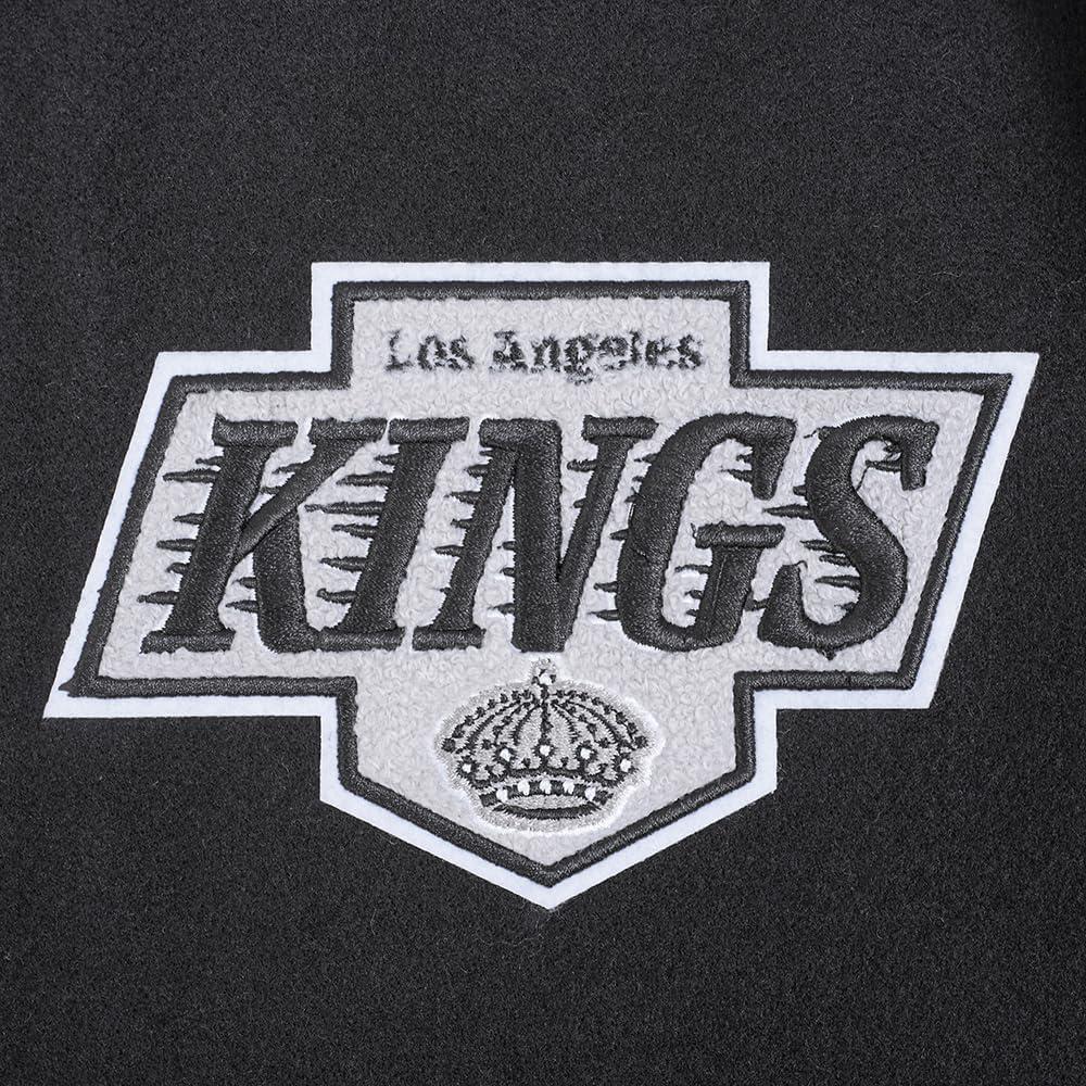 image:imagePro Standard Mens NHL Old English Varsity JacketBlackGray