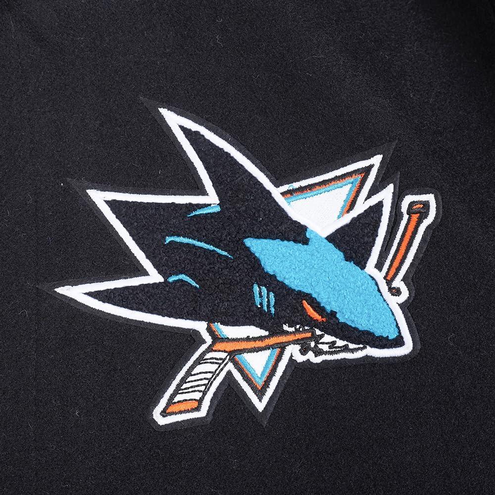 image:imagePro Standard Mens NHL Old English Varsity JacketBlackGray