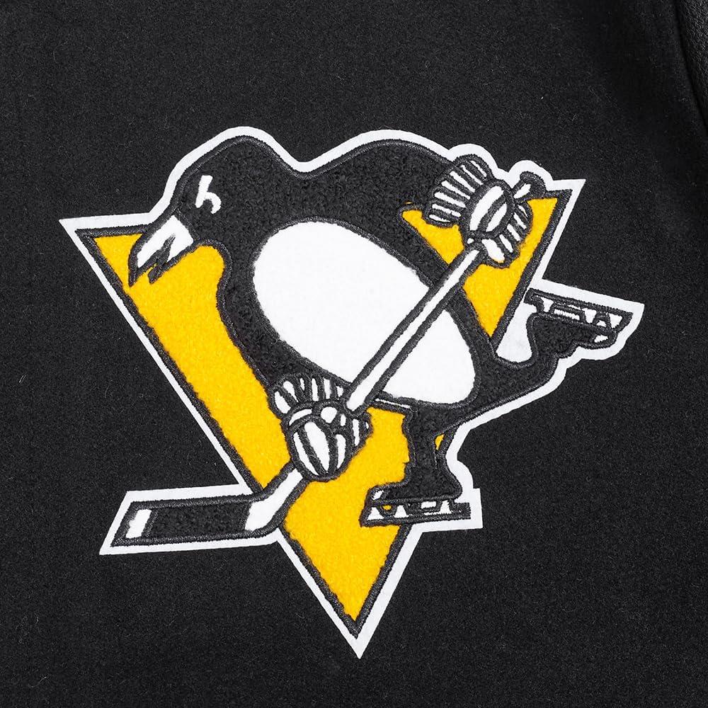 image:imagePro Standard Mens NHL Old English Varsity JacketBlackYellow