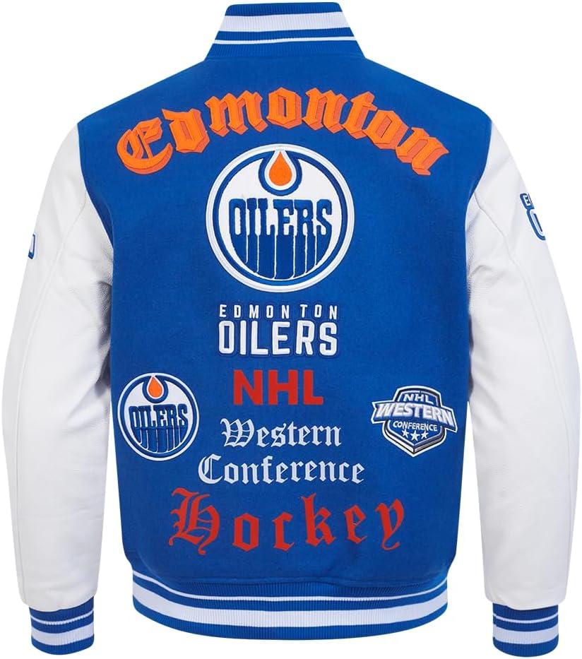 image:imagePro Standard Mens NHL Old English Varsity JacketDodger BlueWhite