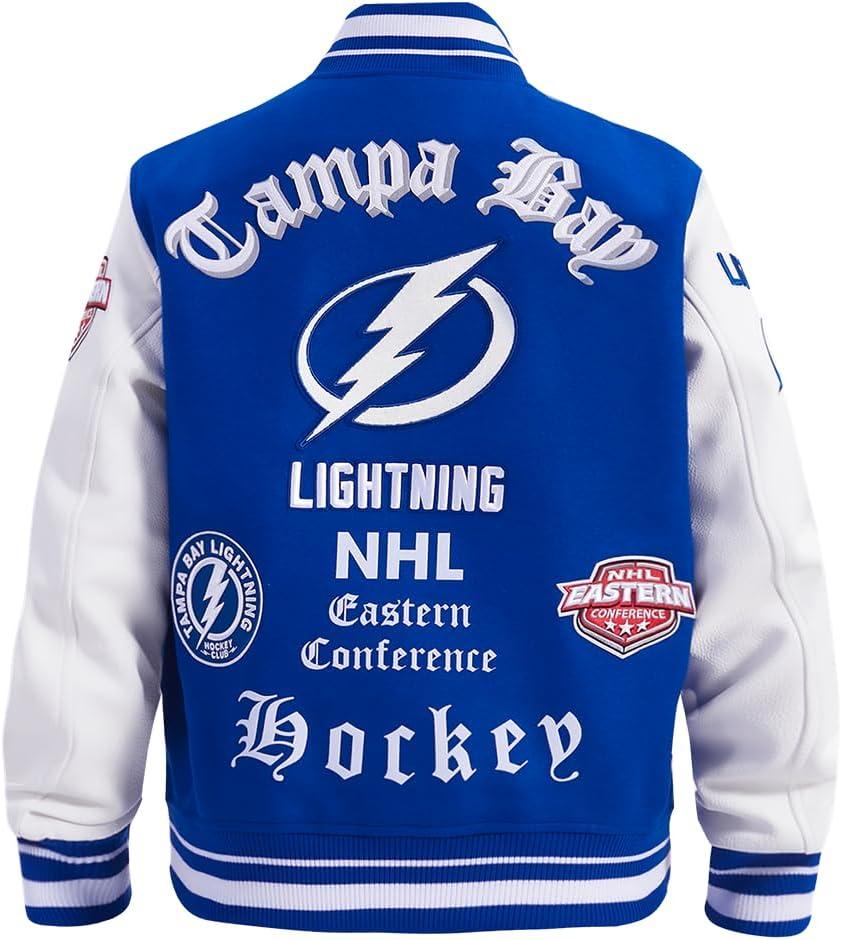 image:imagePro Standard Mens NHL Old English Varsity JacketDodger BlueWhite