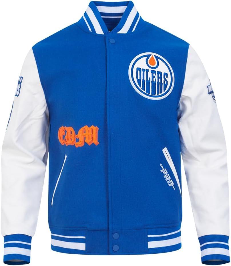 image:imagePro Standard Mens NHL Old English Varsity JacketDodger BlueWhite