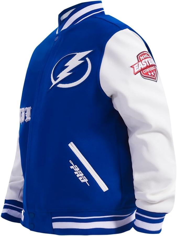 image:imagePro Standard Mens NHL Old English Varsity JacketDodger BlueWhite