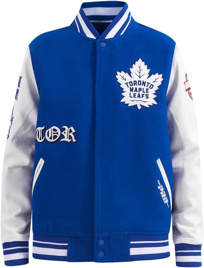 image:imagePro Standard Mens NHL Old English Varsity JacketDodger BlueWhite