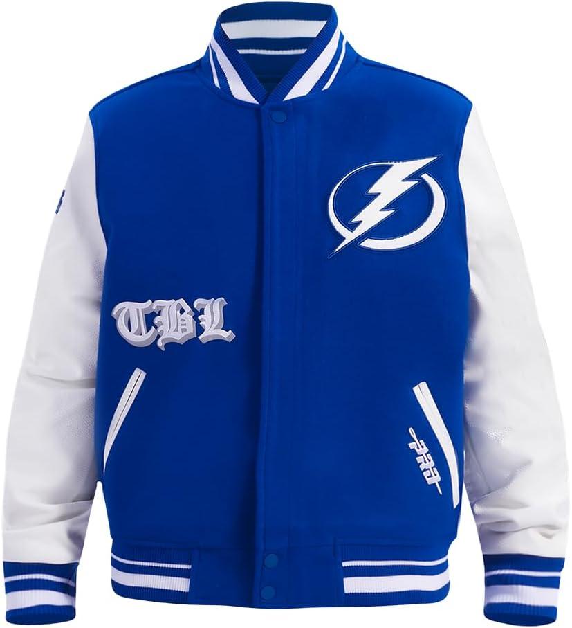 image:imagePro Standard Mens NHL Old English Varsity JacketDodger BlueWhite