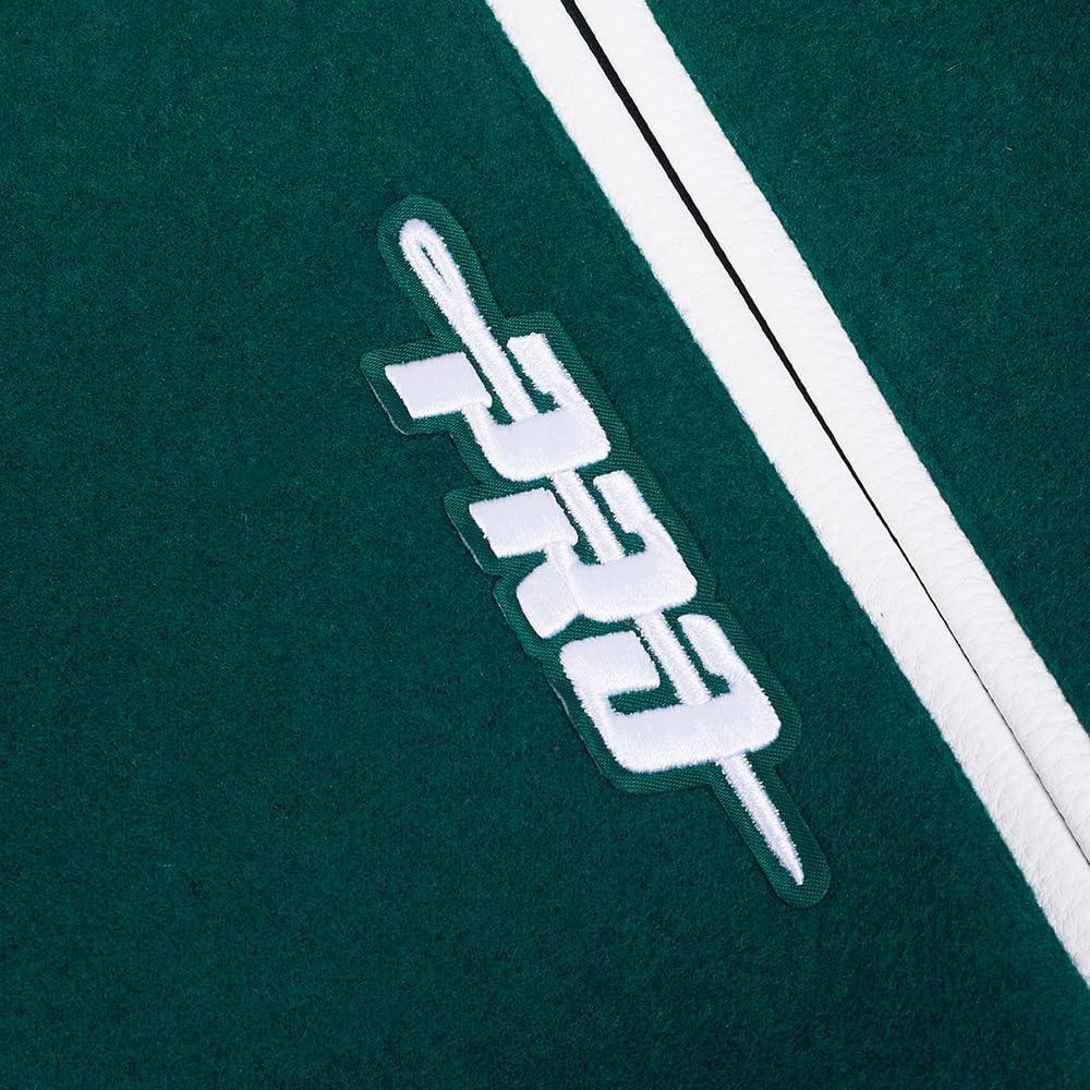 image:imagePro Standard Mens NHL Old English Varsity JacketForest GreenWhite