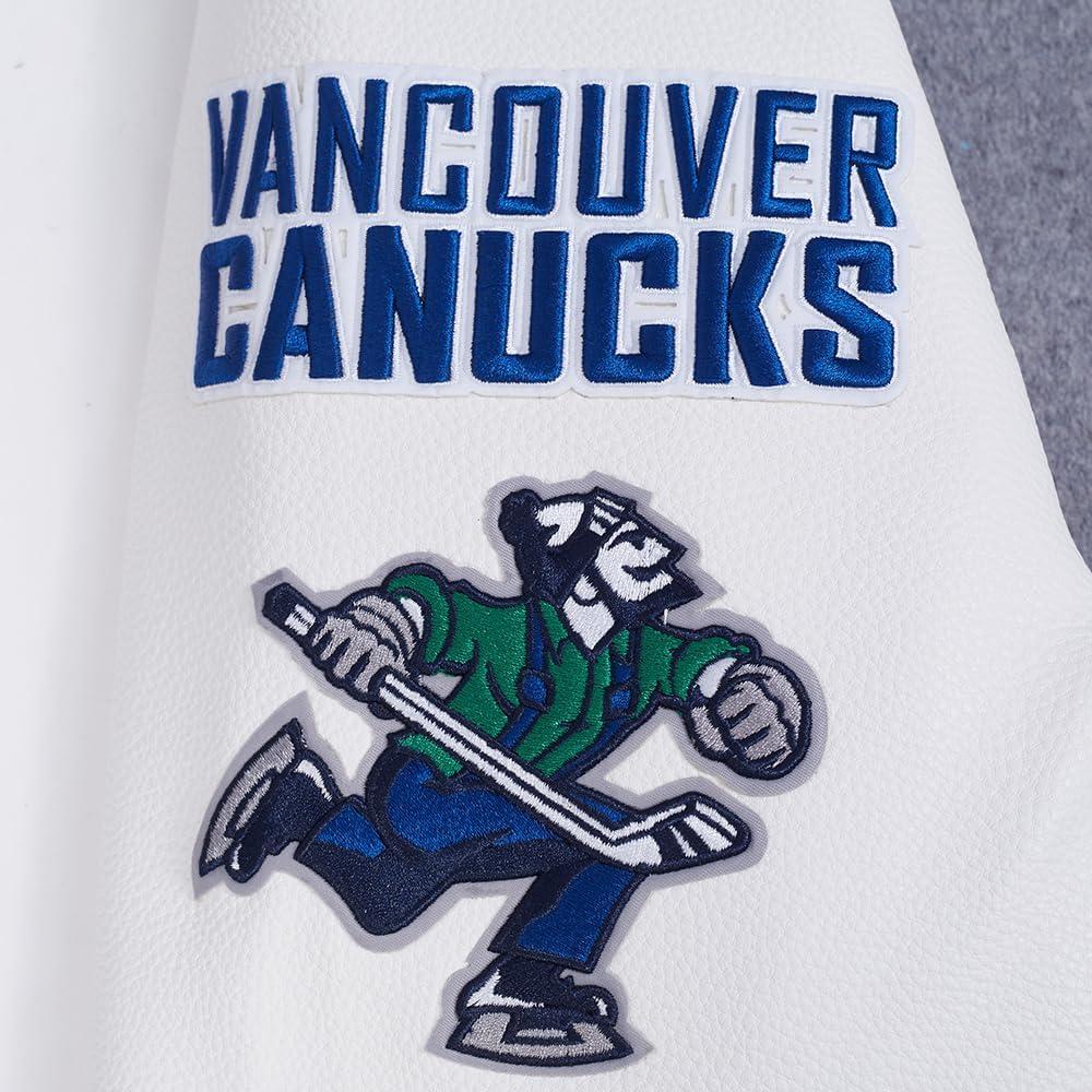 image:imagePro Standard Mens NHL Old English Varsity JacketHeather GreyWhiteMidnight Navy