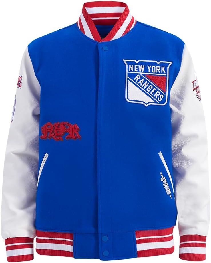 image:imagePro Standard Mens NHL Old English Varsity JacketRoyal BlueRed
