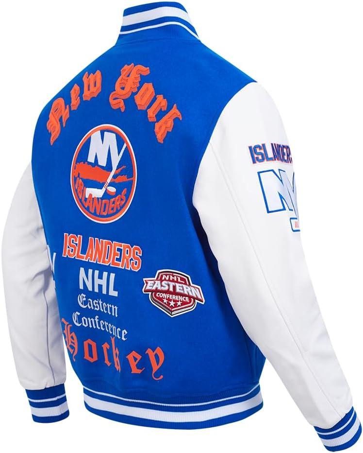 image:imagePro Standard Mens NHL Old English Varsity JacketRoyal BlueWhite