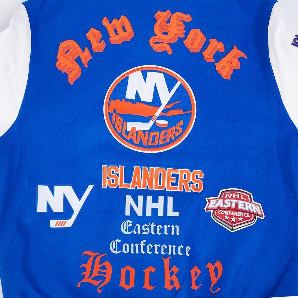 image:imagePro Standard Mens NHL Old English Varsity JacketRoyal BlueWhite