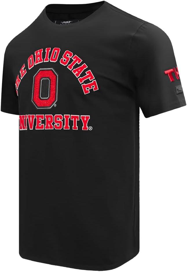image:imagePro Standard Mens Ohio State University Classic Chenille Short Sleeve Tee Black 2XL