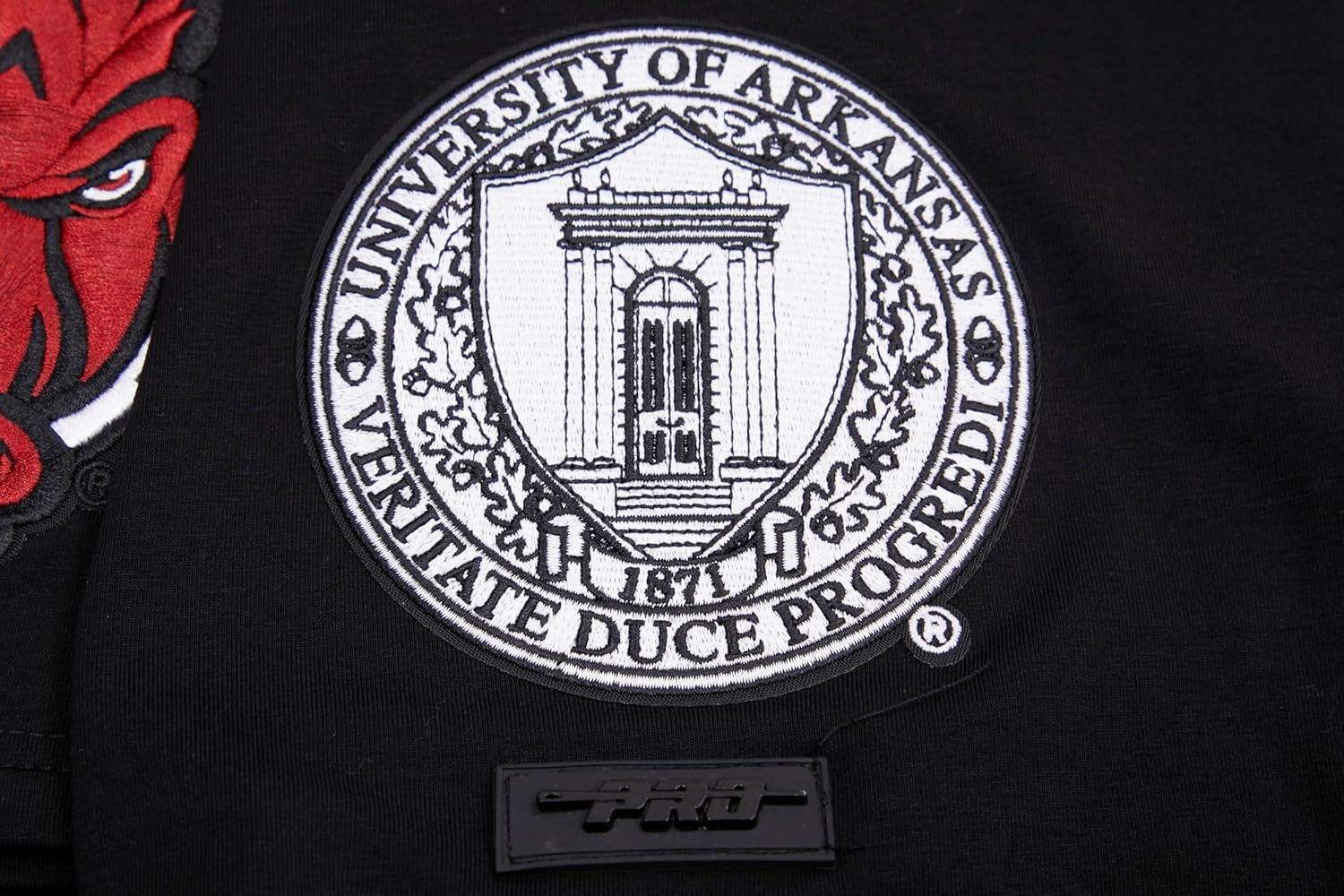 image:imagePro Standard Mens University of Arkansas Classic Chenille Short Sleeve Tee Black L