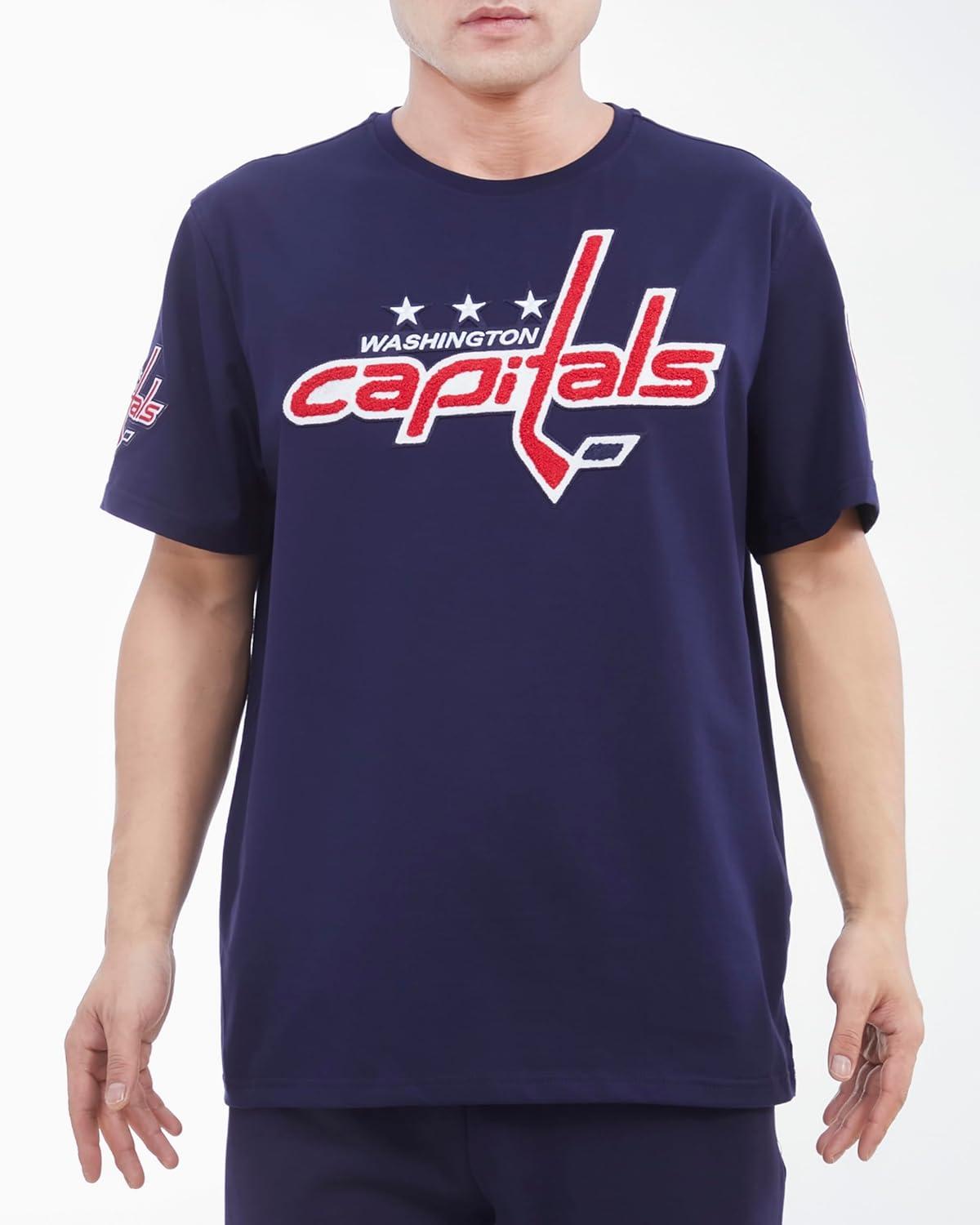 image:imagePro Standard NHL Mens Mens NHL Classic Chenille Cotton Short Sleeve TeeMidnight Navy