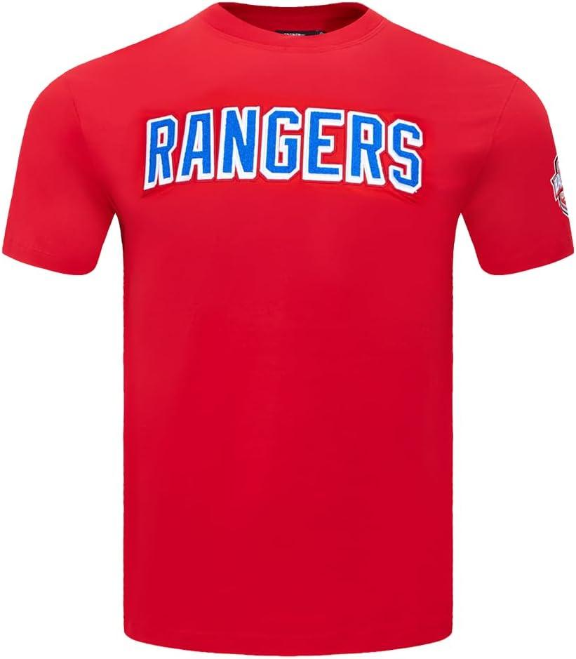 image:imagePro Standard NHL Mens Mens NHL Classic Chenille Cotton Short Sleeve TeeRed