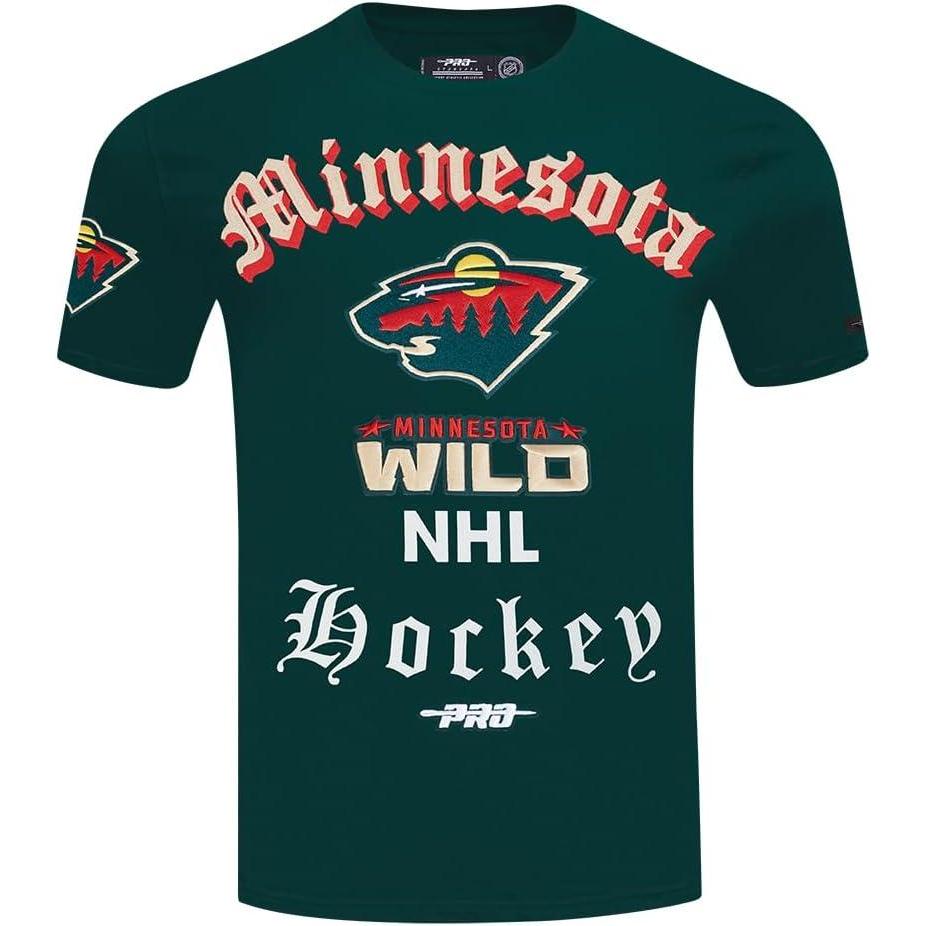 image:imagePro Standard Mens NHL Old English Cotton Short Sleeve TeeForest Green