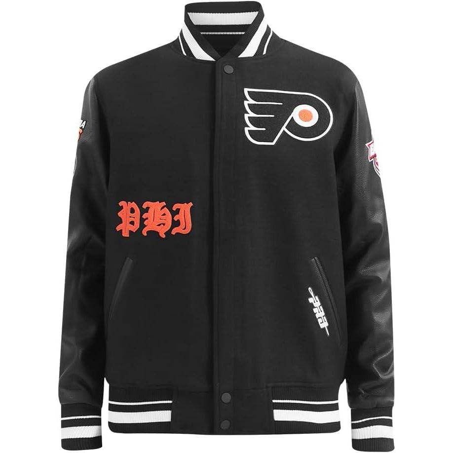 image:imagePro Standard Mens NHL Old English Varsity JacketBlack