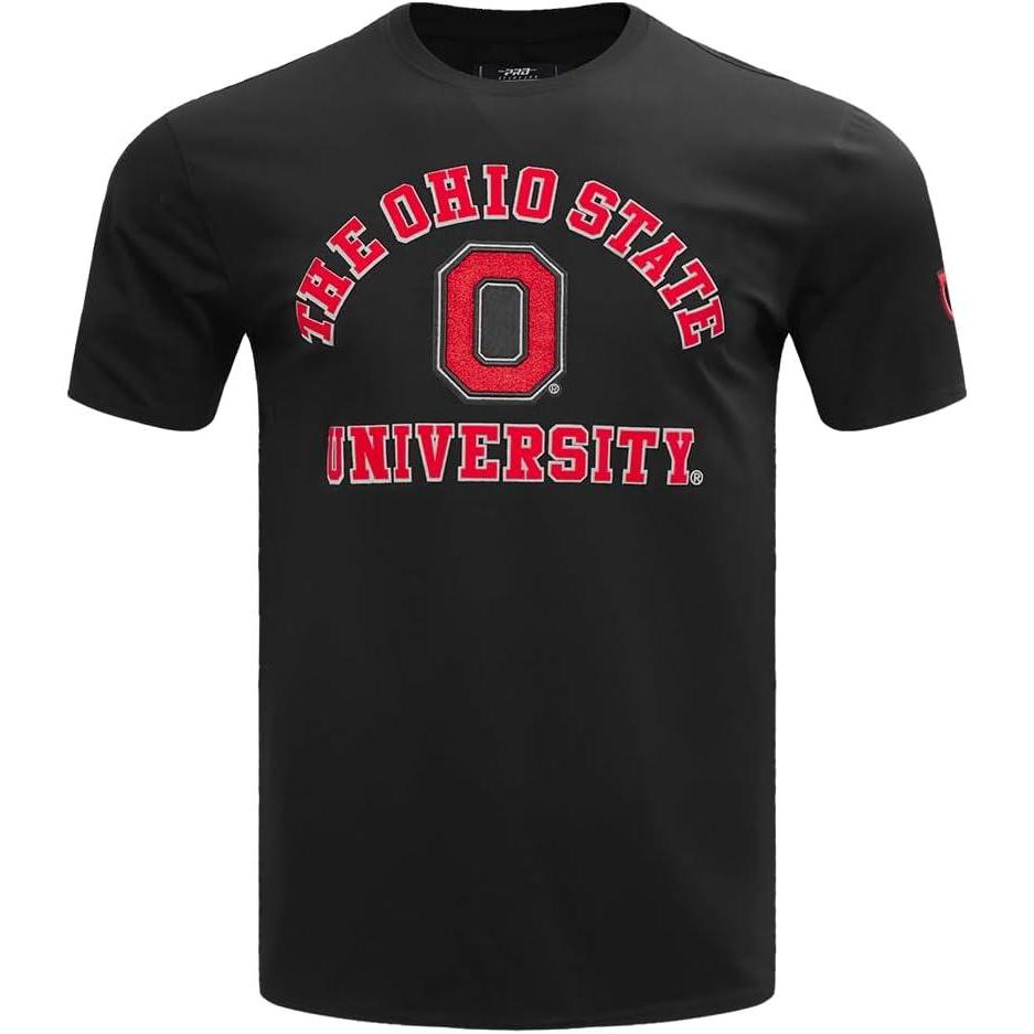 image:imagePro Standard Mens Ohio State University Classic Chenille Short Sleeve Tee Black 2XL