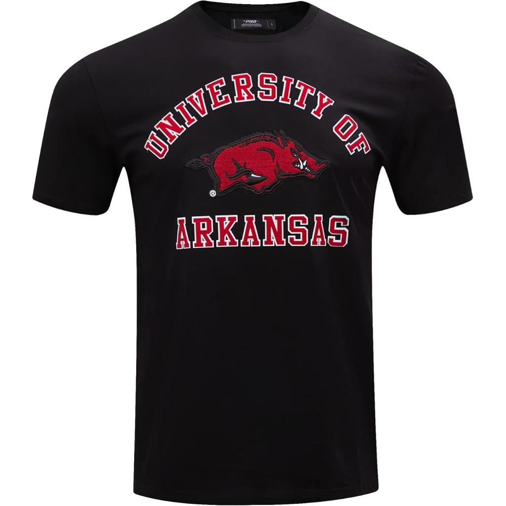 image:imagePro Standard Mens University of Arkansas Classic Chenille Short Sleeve Tee Black L