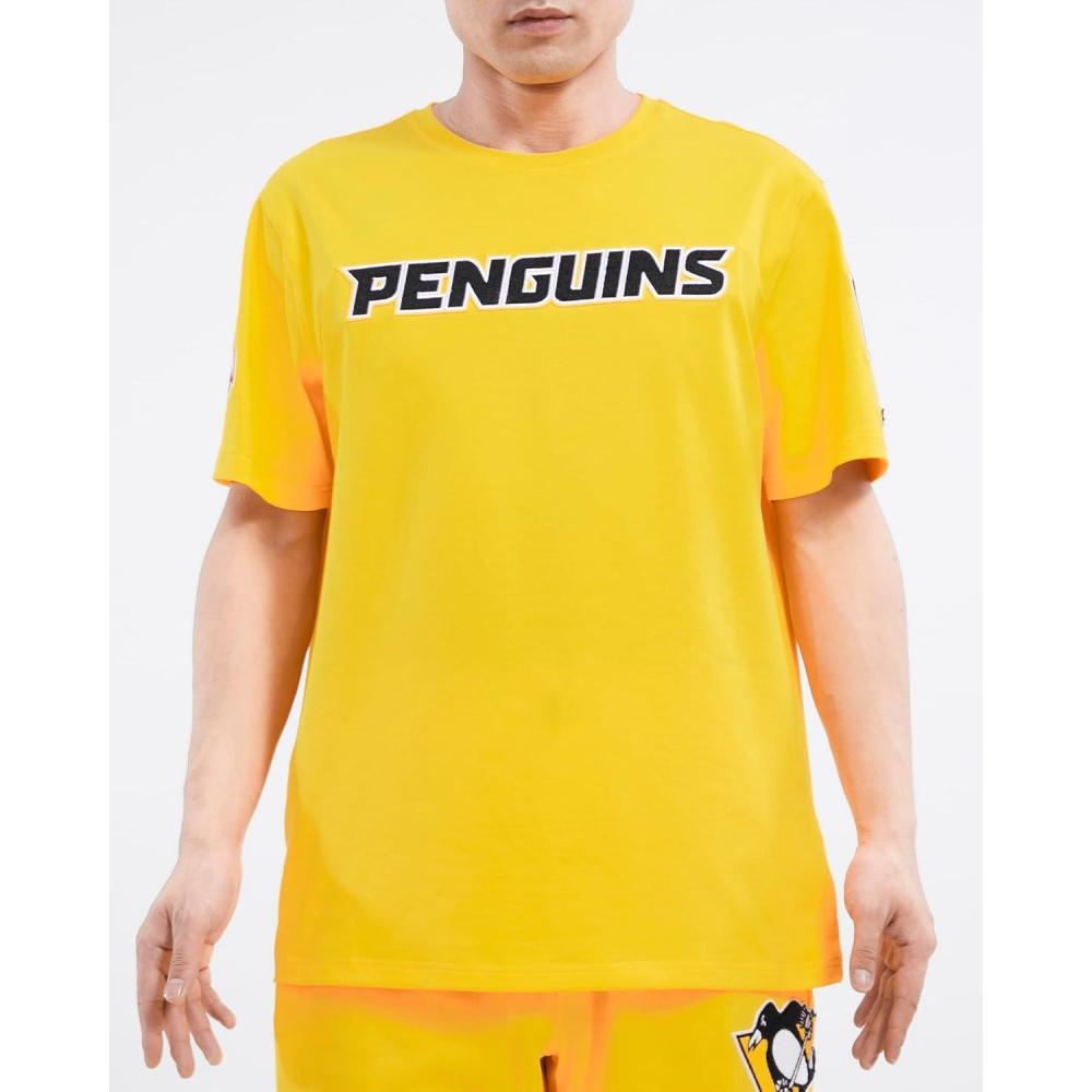 image:imagePro Standard NHL Mens Mens NHL Classic Chenille Cotton Short Sleeve TeeYellow