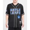 Mens NHL Mesh Button Down Top(Black)