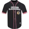 Mens NHL Mesh Button Down Top(Black/Red)