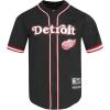 Mens NHL Mesh Button Down Top(Black/Red)