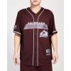 Mens NHL Mesh Button Down Top(Wine)