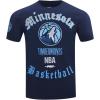 Pro Standard Mens NBA Old English Short Sleeve Tee(Midnight Navy)