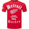 Pro Standard Mens NHL Old English Cotton Short Sleeve Tee(Red)