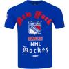 Pro Standard Mens NHL Old English Cotton Short Sleeve Tee(Royal Blue)