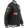 Pro Standard Mens NHL Old English Varsity Jacket(Black)