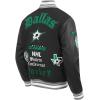 Pro Standard Mens NHL Old English Varsity Jacket(Black/Gray)