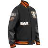 Pro Standard Mens NHL Old English Varsity Jacket(Black/Orange)