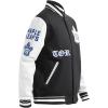 Pro Standard Mens NHL Old English Varsity Jacket(Black/White)