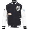 Pro Standard Mens NHL Old English Varsity Jacket(Black/White)