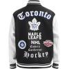 Pro Standard Mens NHL Old English Varsity Jacket(Black/White)