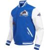 Pro Standard Mens NHL Old English Varsity Jacket(Dodger Blue/White)