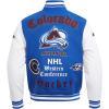Pro Standard Mens NHL Old English Varsity Jacket(Dodger Blue/White)