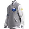 Pro Standard Mens NHL Old English Varsity Jacket(Heather Grey/White)