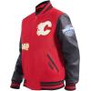 Pro Standard Mens NHL Old English Varsity Jacket(Red/Black)