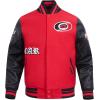 Pro Standard Mens NHL Old English Varsity Jacket(Red/Black)