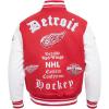 Pro Standard Mens NHL Old English Varsity Jacket(Red/White)