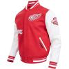 Pro Standard Mens NHL Old English Varsity Jacket(Red/White)