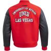 Pro Standard Mens NHL Old English Varsity Jacket(Red/White/Midnight Navy)