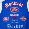 Pro Standard Mens NHL Old English Varsity Jacket(Royal Blue/Red)