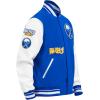 Pro Standard Mens NHL Old English Varsity Jacket(Royal Blue/White)