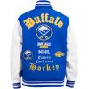 Pro Standard Mens NHL Old English Varsity Jacket(Royal Blue/White)